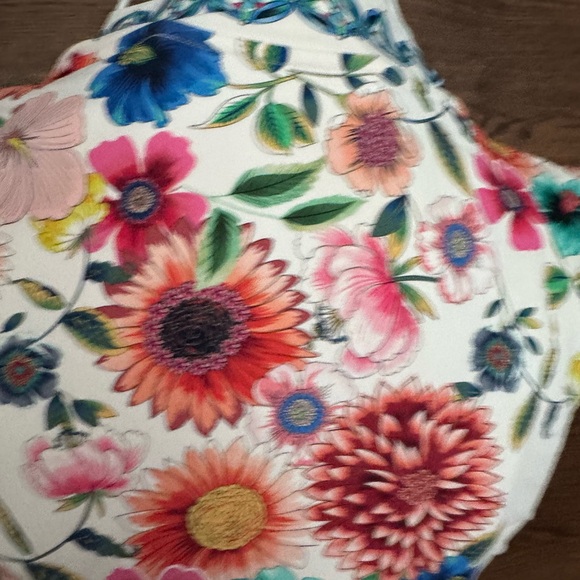 Johnny Was Mirror Palace Tankini Wrap Swim Top Beach Floral Sz M - Picture 9 of 13